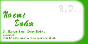noemi dohm business card