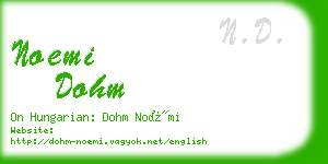 noemi dohm business card